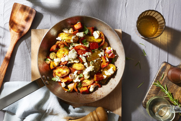 Kartoffel-Kürbis-Feta-Pfanne 